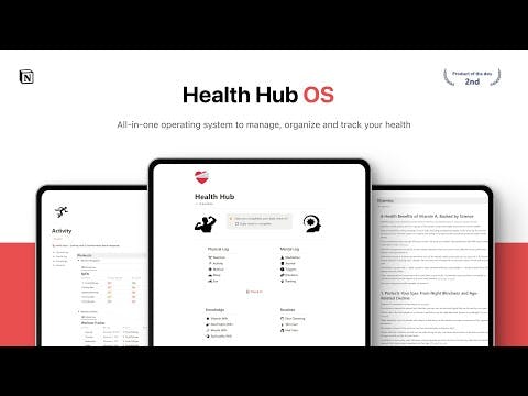 Health Hub OS (Notion Template) media 1