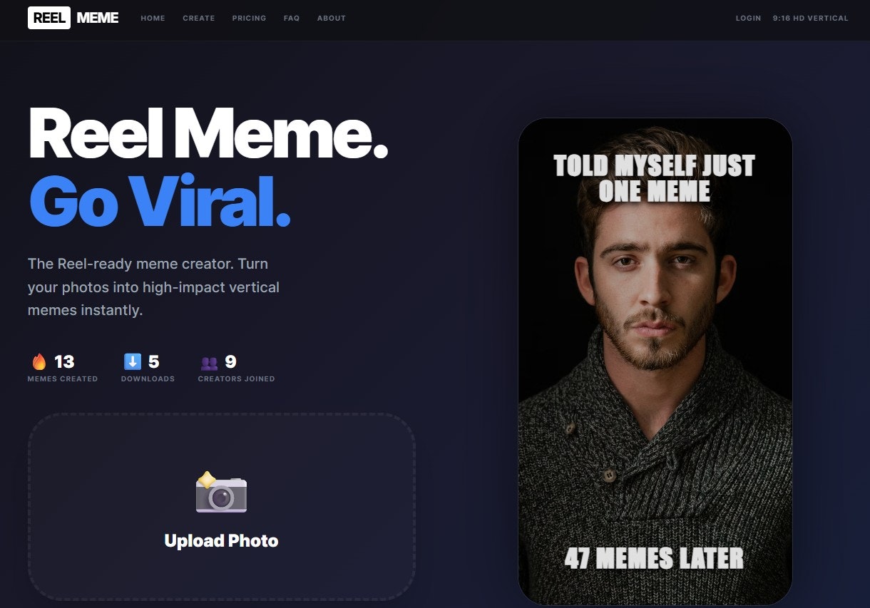 Reel Meme - Main product screenshot demonstrating key features and user interface