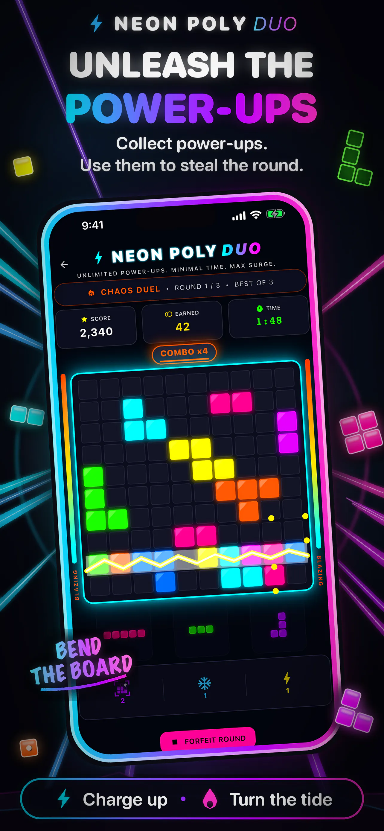 Neon Poly Duo: Block Battles gallery image