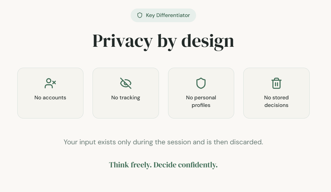 DecisionLab - Screenshot 2 showing product features and functionality