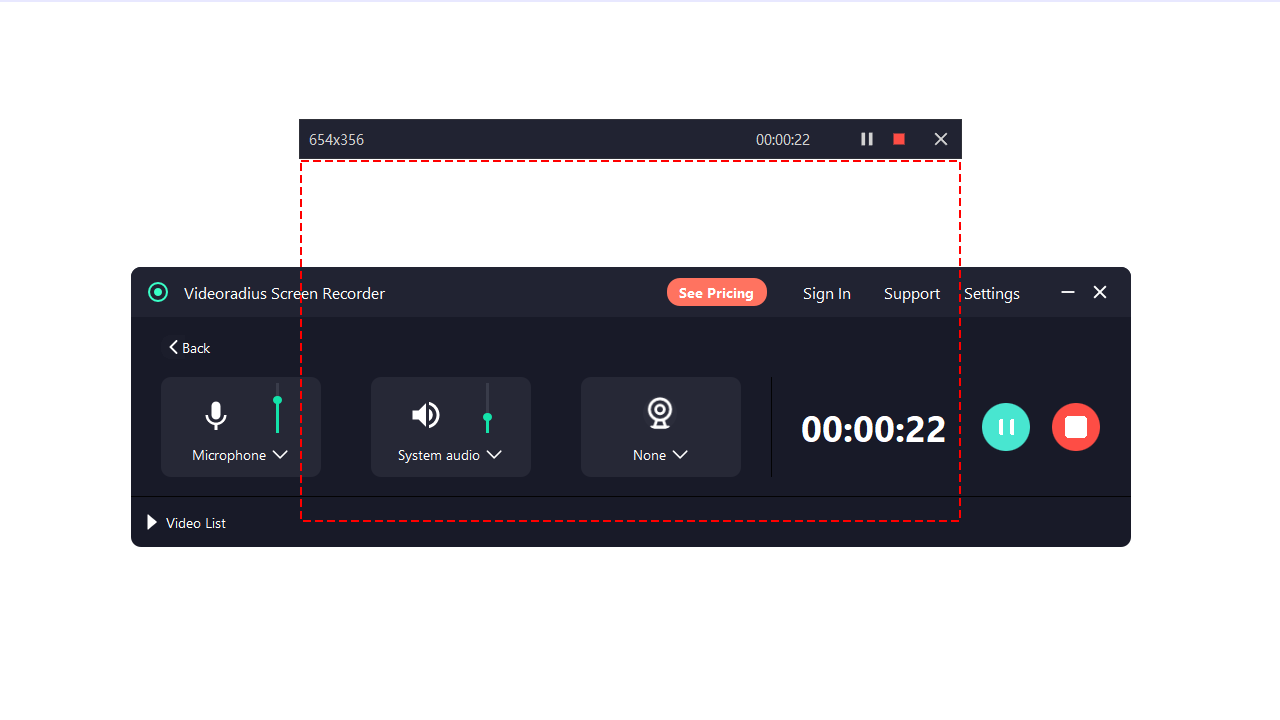 Screen Recorder для ПК - Удалить шум и улучшить вокал и нет качества водяного знака и HD медиа 2