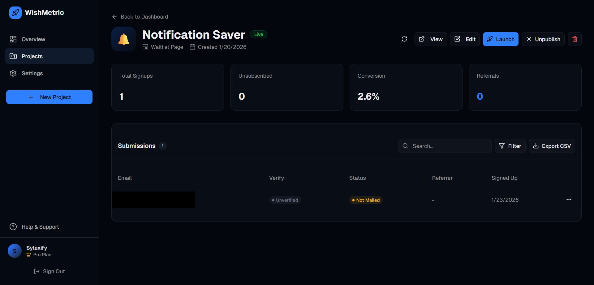 WishMetric gallery image