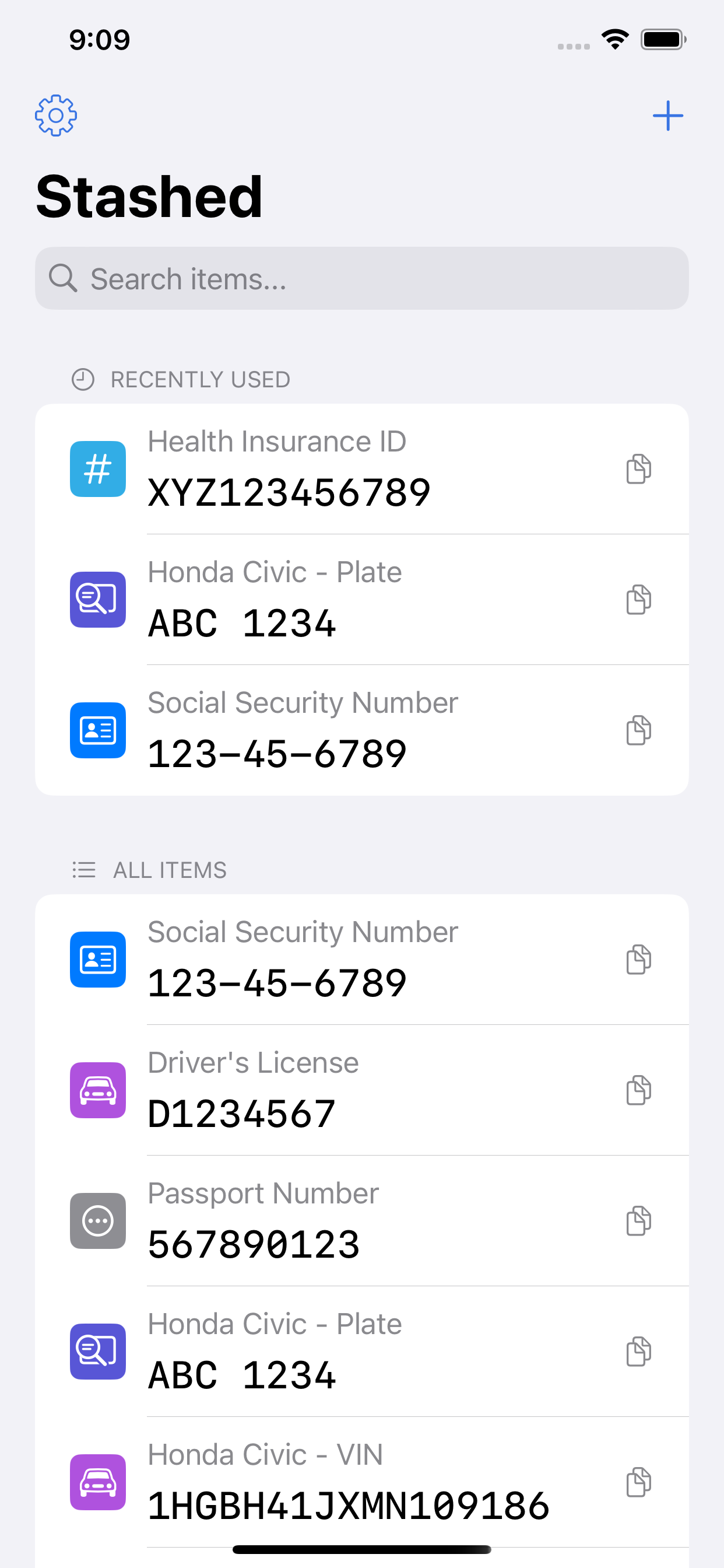 Stashed - Main product screenshot demonstrating key features and user interface