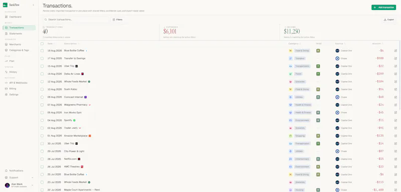 Bankflow screenshot 5