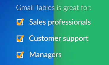 Gmail Tables gallery image