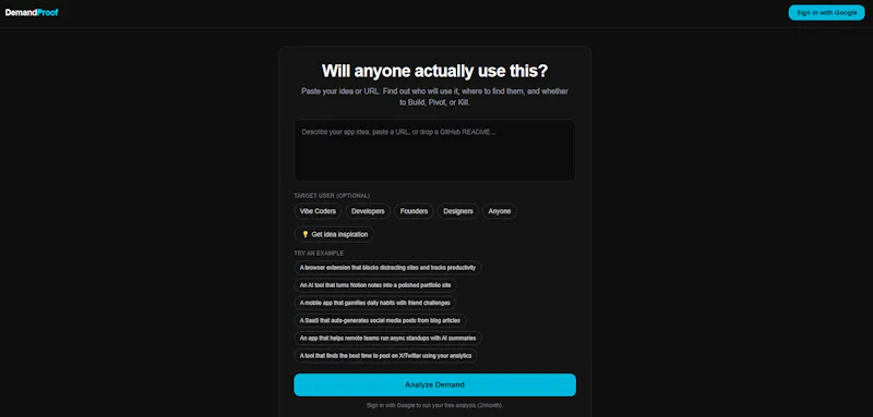 DemandProof screenshot 1
