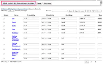 Chrome Plugin: Salesforce Opportunity Pipeline Management Excel Spreadsheet like UI with Download ability gallery image