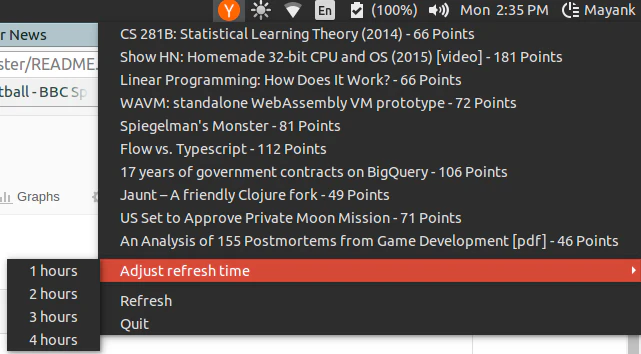 Reddit and HackerNews Panel Indicators