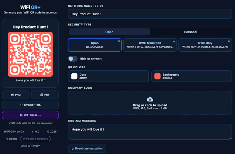 WiFi QR+ screenshot 3