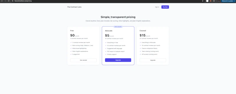 The Contract Lens screenshot 1