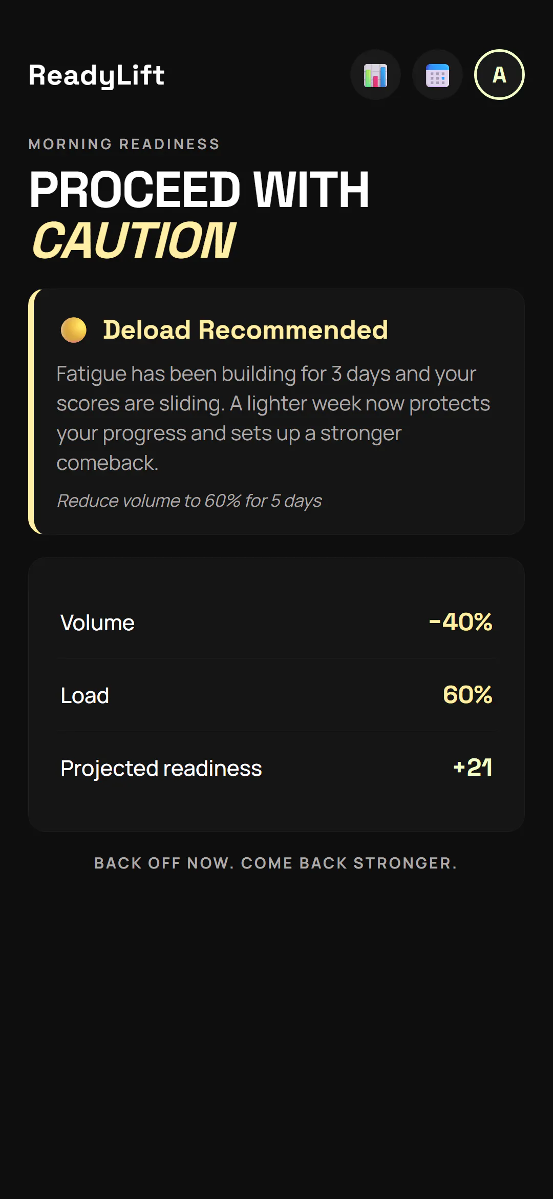 READYLIFT — Recovery-Driven Training gallery image