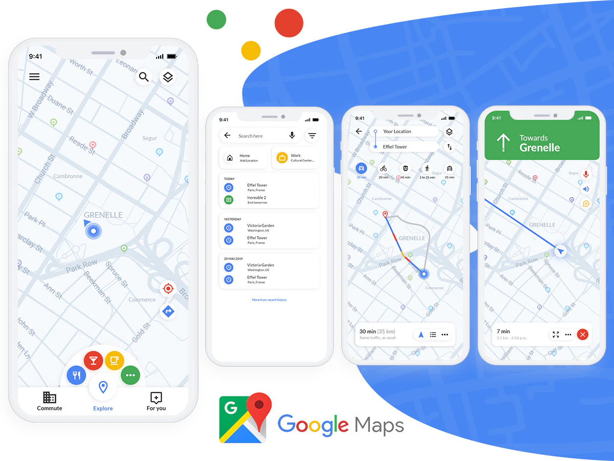  Google Map App Redesign