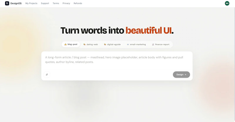 DesignOS  screenshot 4