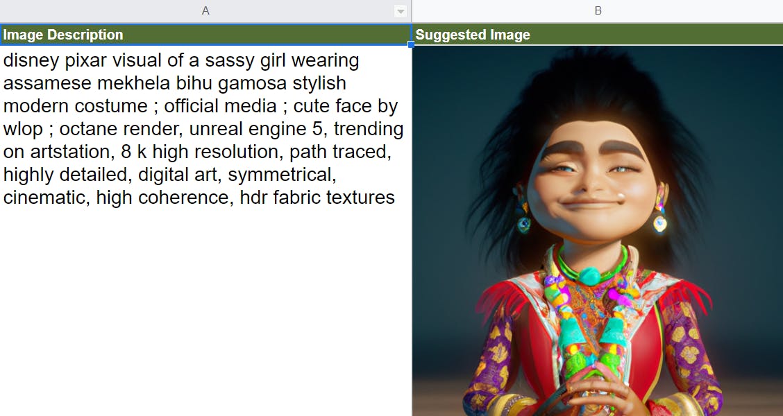 Free AI Image Generator in Google Sheets media 1