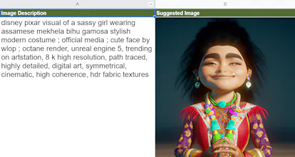 Free AI Image Generator in Google Sheets gallery image