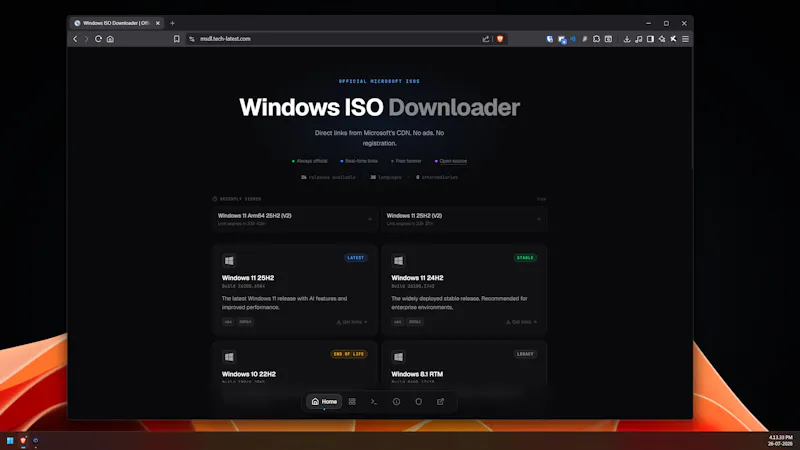 MSDL — Windows ISO Downloader screenshot 3