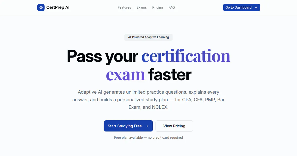 CertPrep AI — AI Exam Prep gallery image