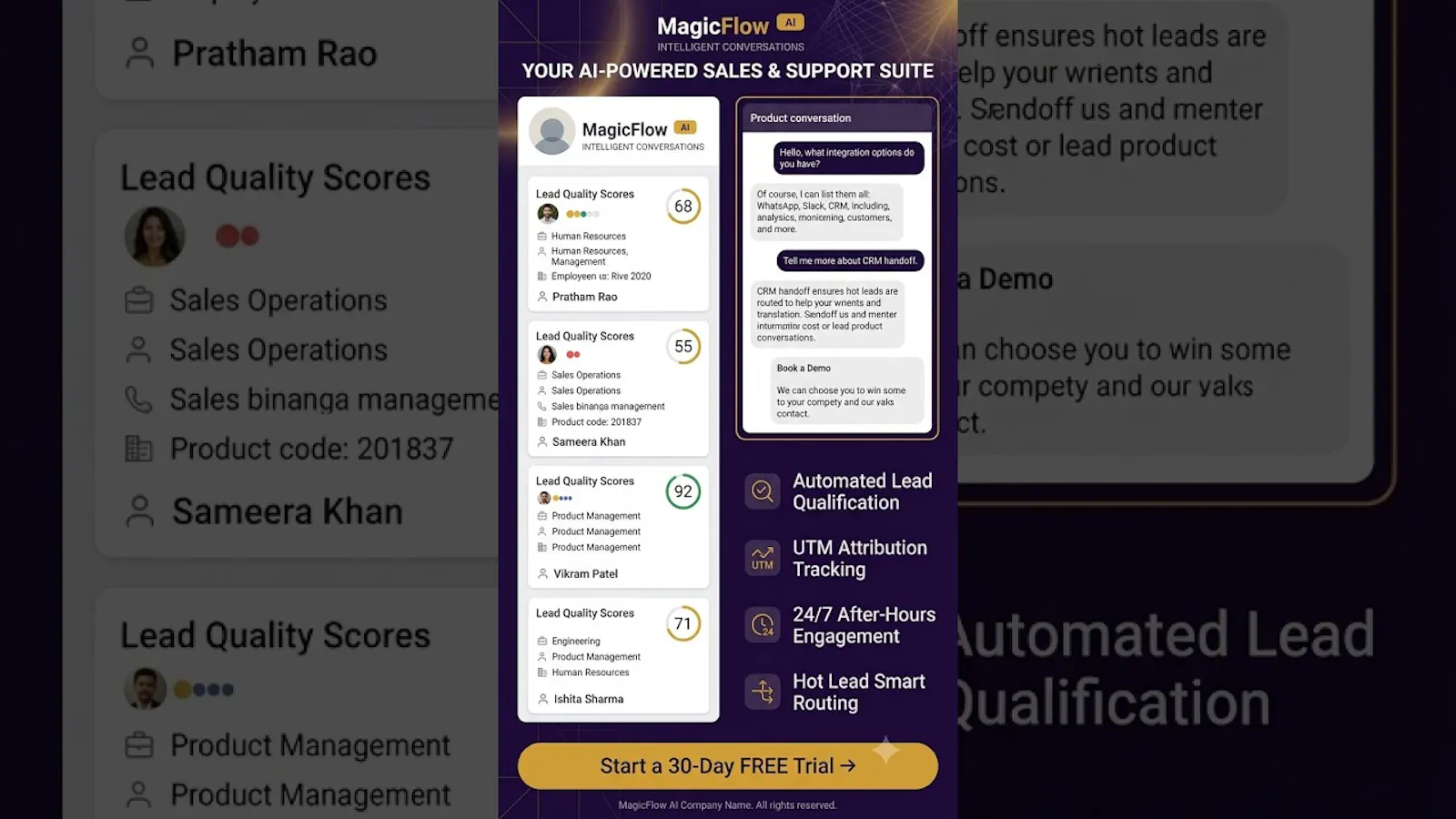 MagicFlow AI – AI Chatbot screenshot 1 (video preview)