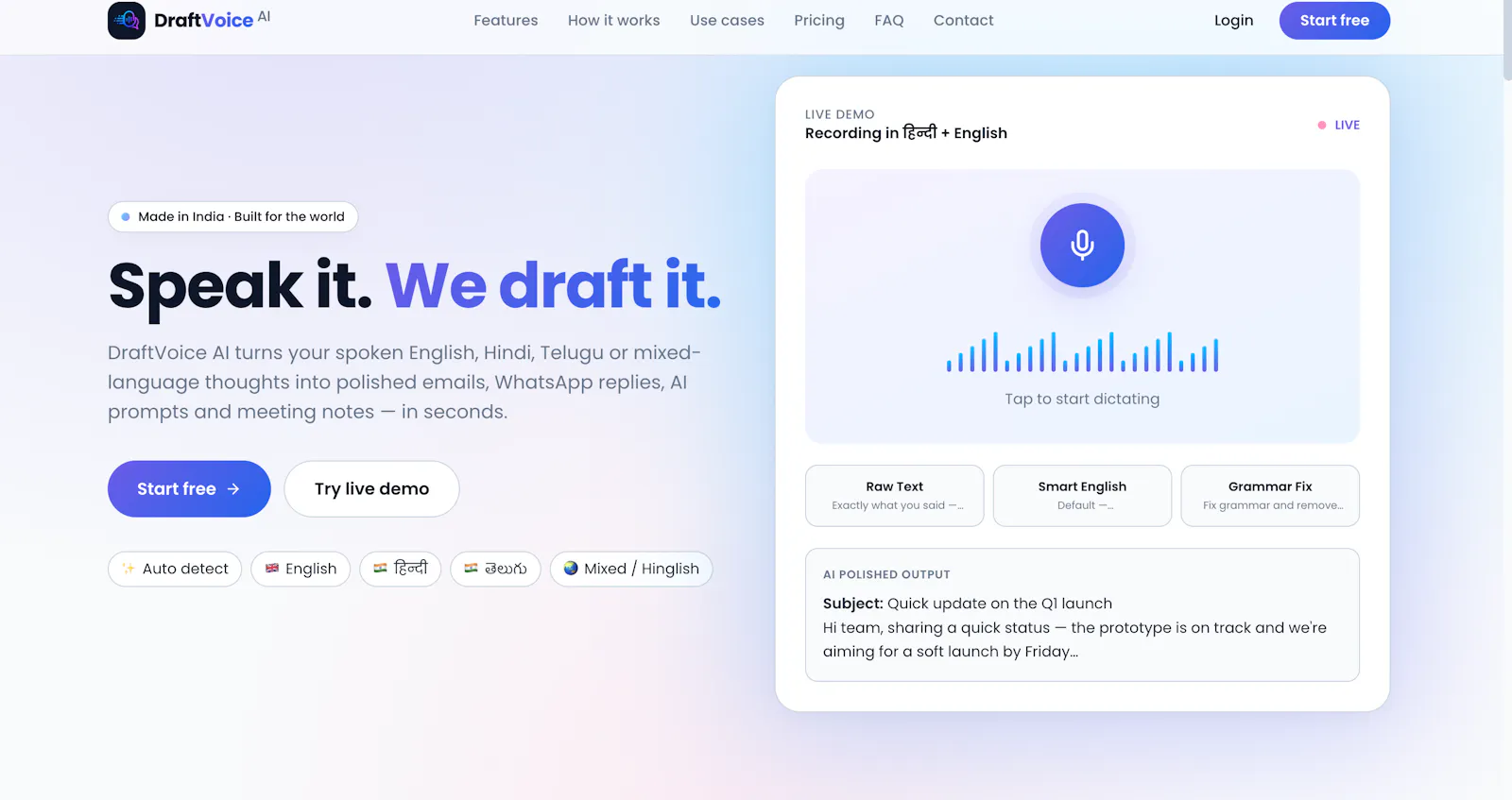 Draft Voice AI screenshot 1