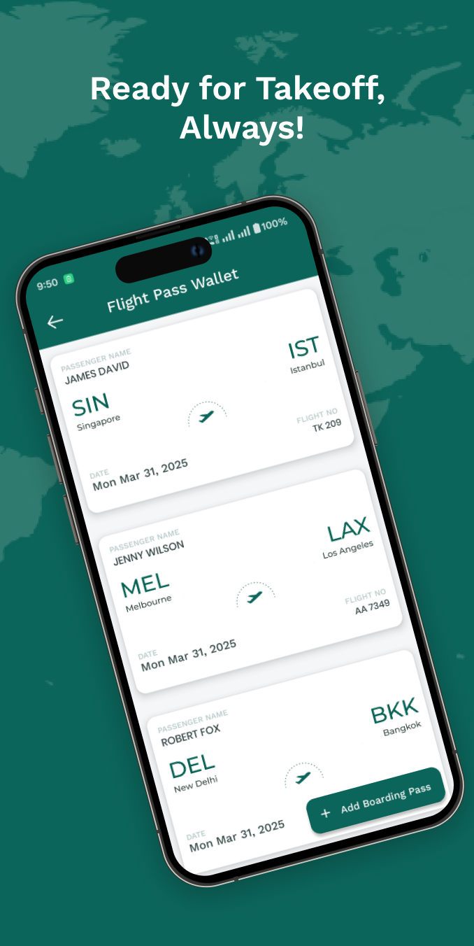 Flight Boarding Pass Wallet - Flight Pass Wallet using a boarding pass scanner media 4