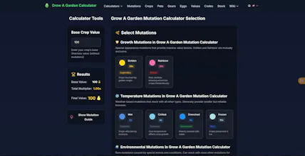 Ultimate Grow A Garden Calculator gallery image