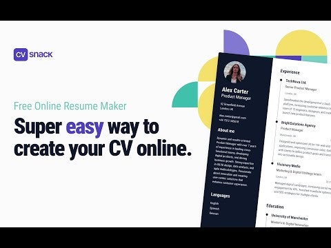 CVsnack – Free online resume maker gallery image