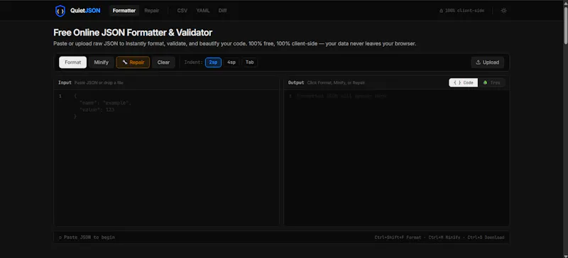 QuietJSON screenshot 2