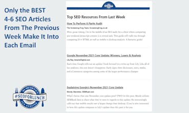 SEOForLunch Newsletter 2.0 gallery image