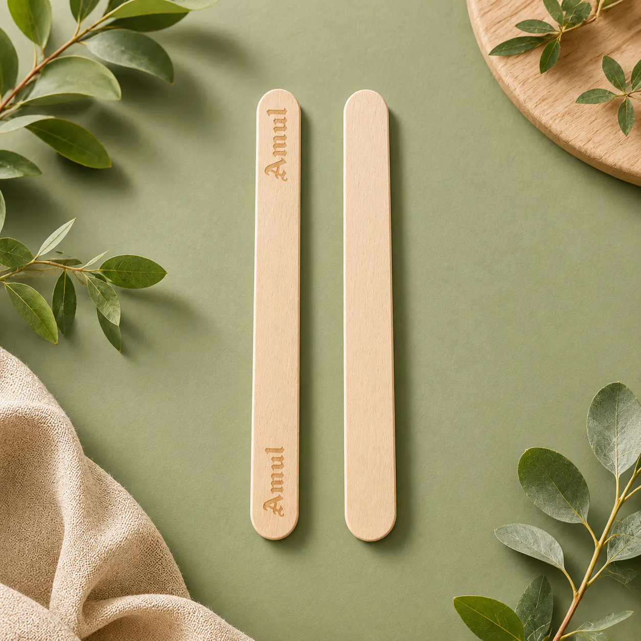 Straight Edge Wooden Icecream Sticks gallery image