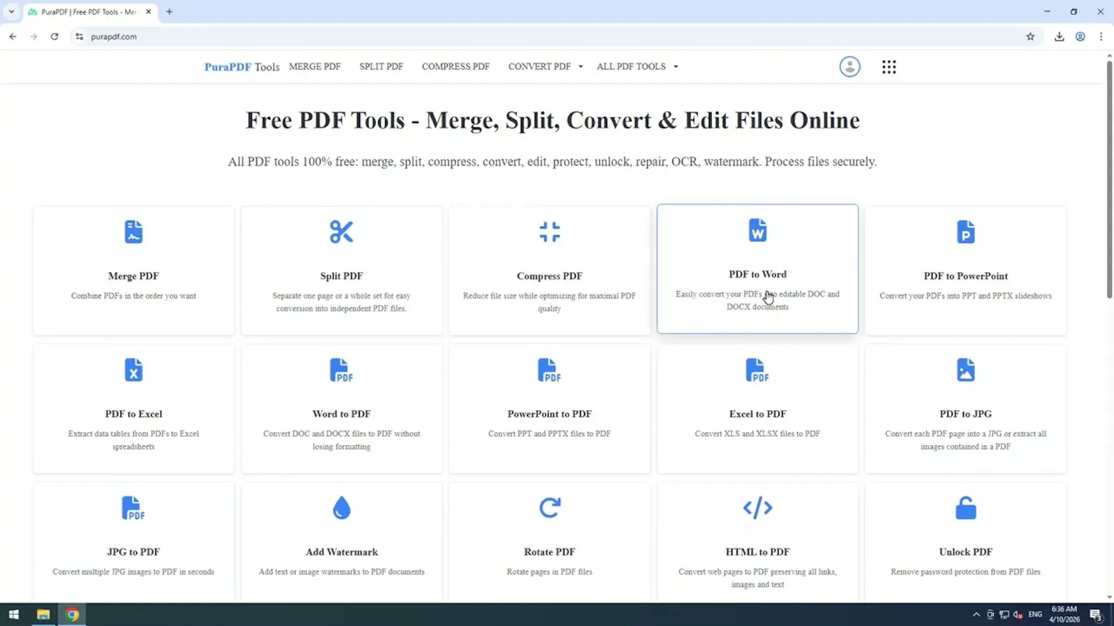 PuraPDF screenshot 1 (video preview)