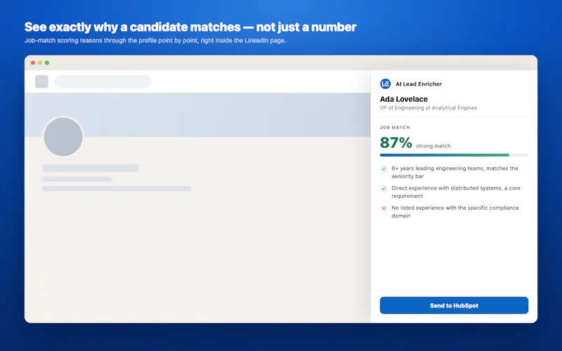 AI Lead Enricher & Job Match screenshot 3