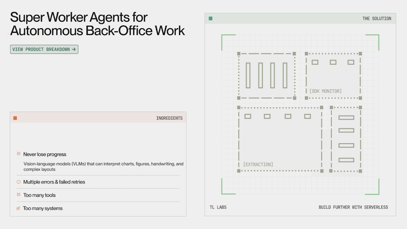 Tensorlake AgentRuntime - Screenshot 2 showing product features and functionality