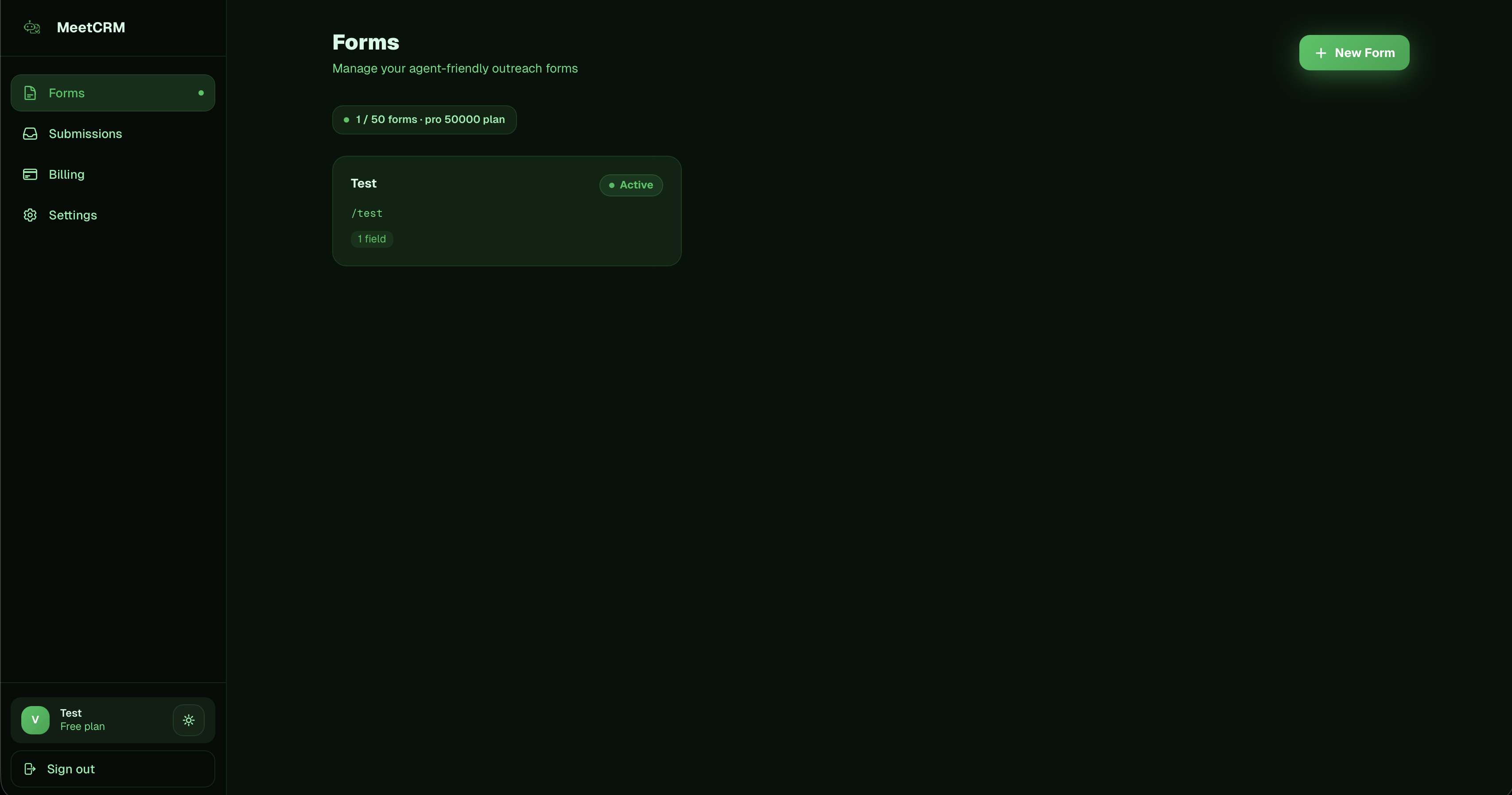 MeetCRM - Screenshot 4 showing product features and functionality