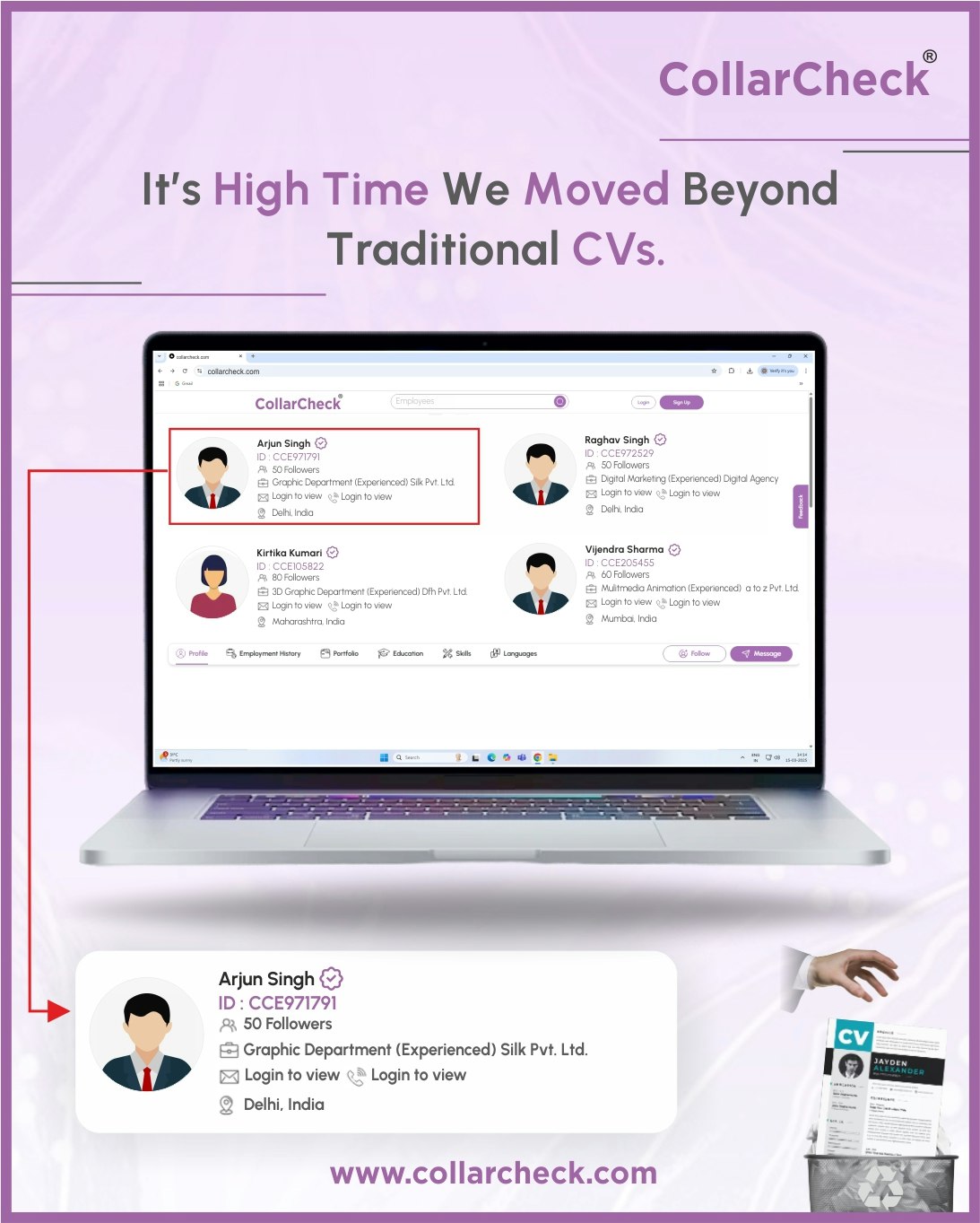 Collar Check - Job Portal - Job Posting Sites - Werknemers Verified CVS |Kraagcontrole media 2