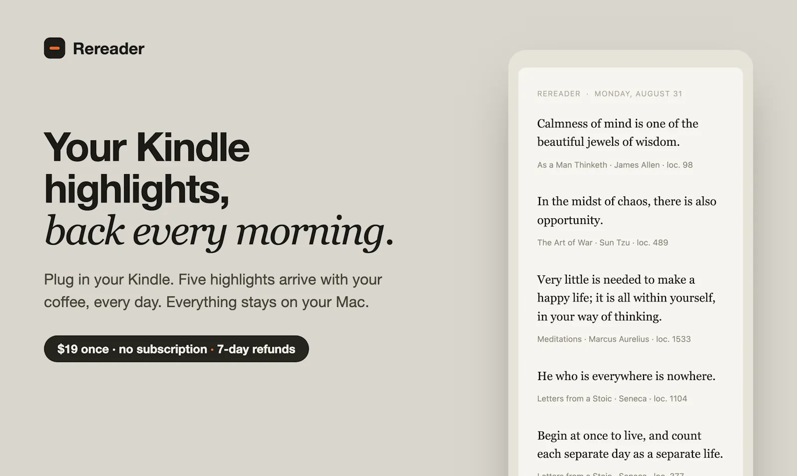 Rereader screenshot 1
