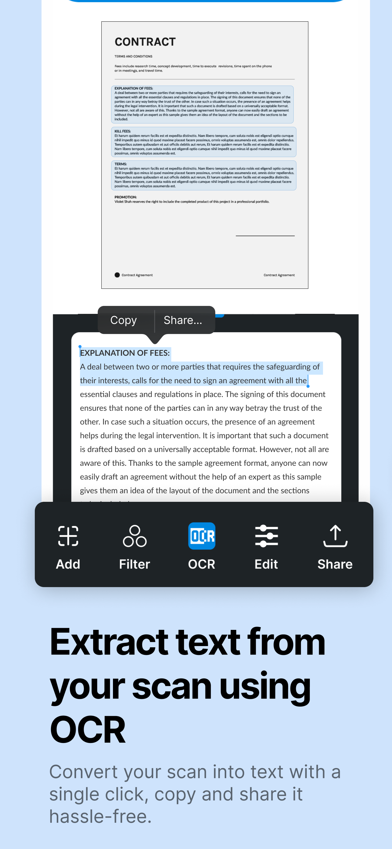 QuickScan : 문서 스캐너 - iPhone 및 Android 용 문서 스캐너 앱을 위해 Doc을 PDF로 스캔합니다. 미디어 5