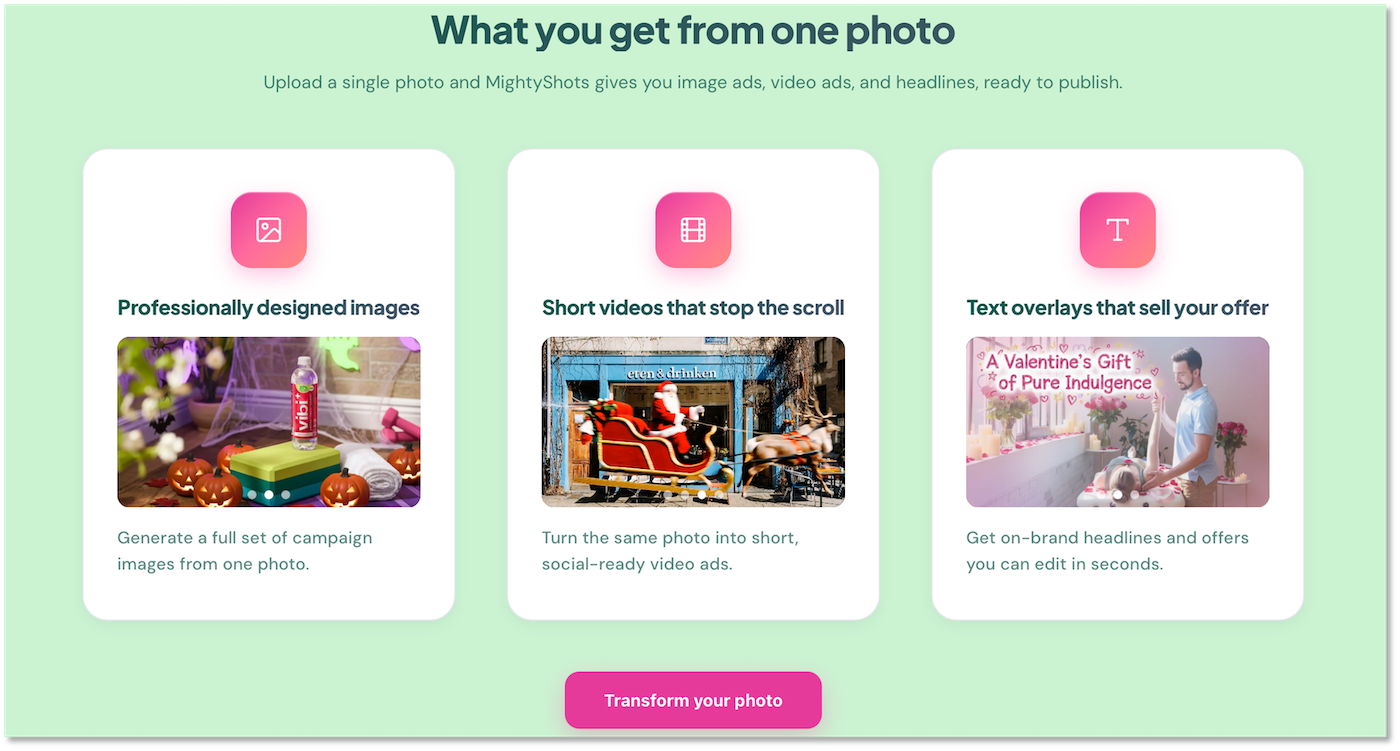 MightyShots - Main product screenshot demonstrating key features and user interface