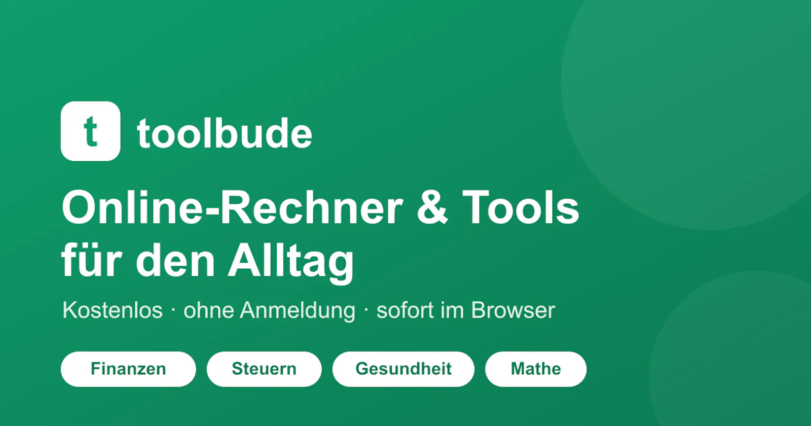 Toolbude screenshot 1