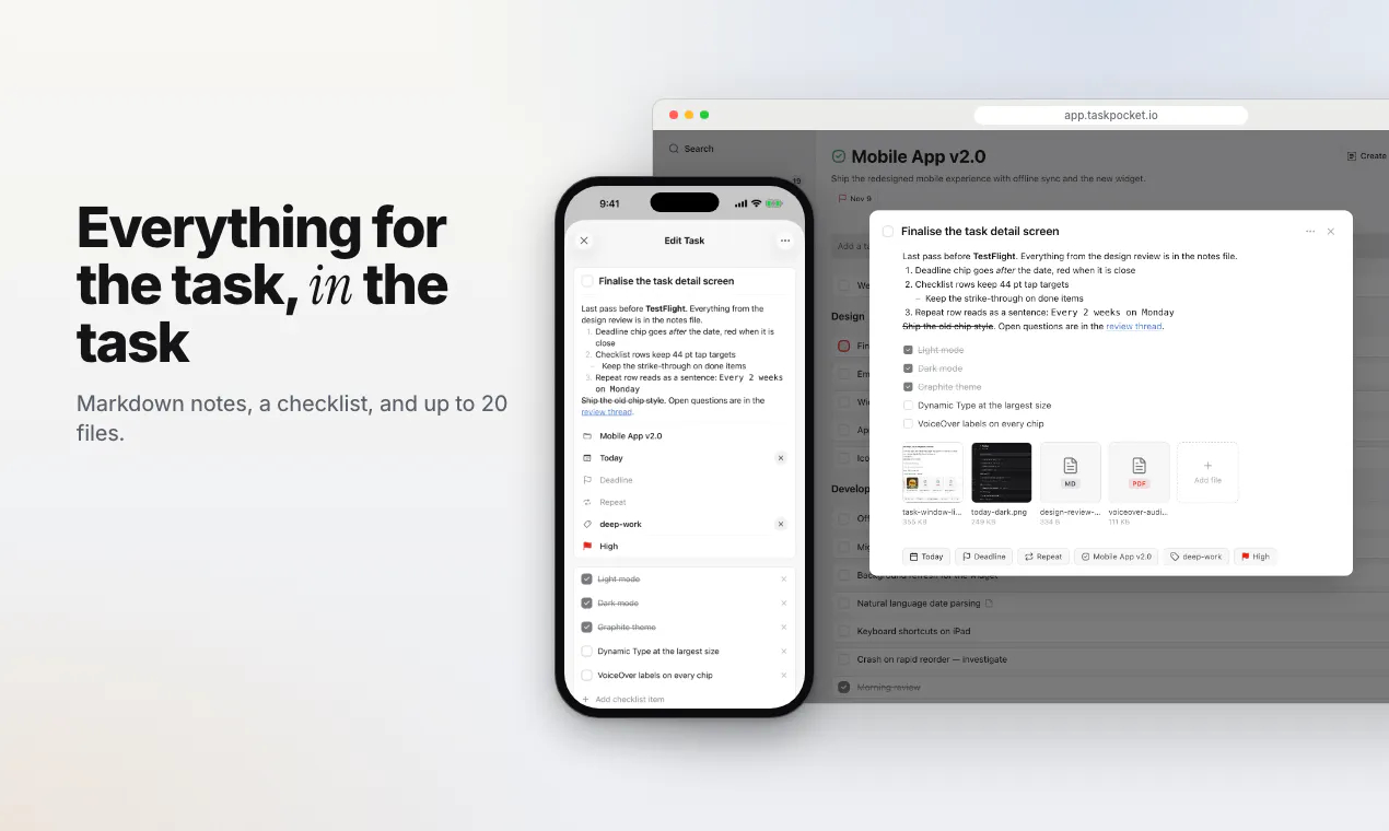 TaskPocket screenshot 2