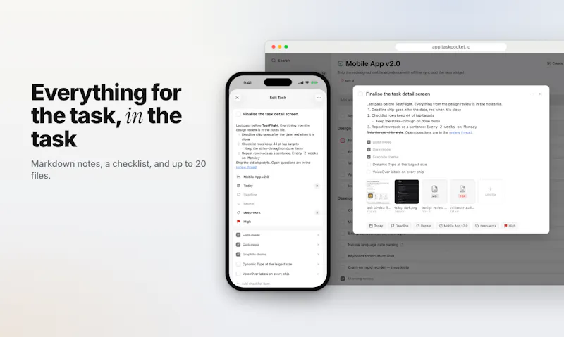 TaskPocket screenshot 2