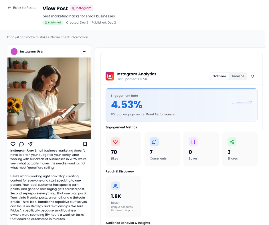 FridayAI by Forcivate - Screenshot 2 showing product features and functionality