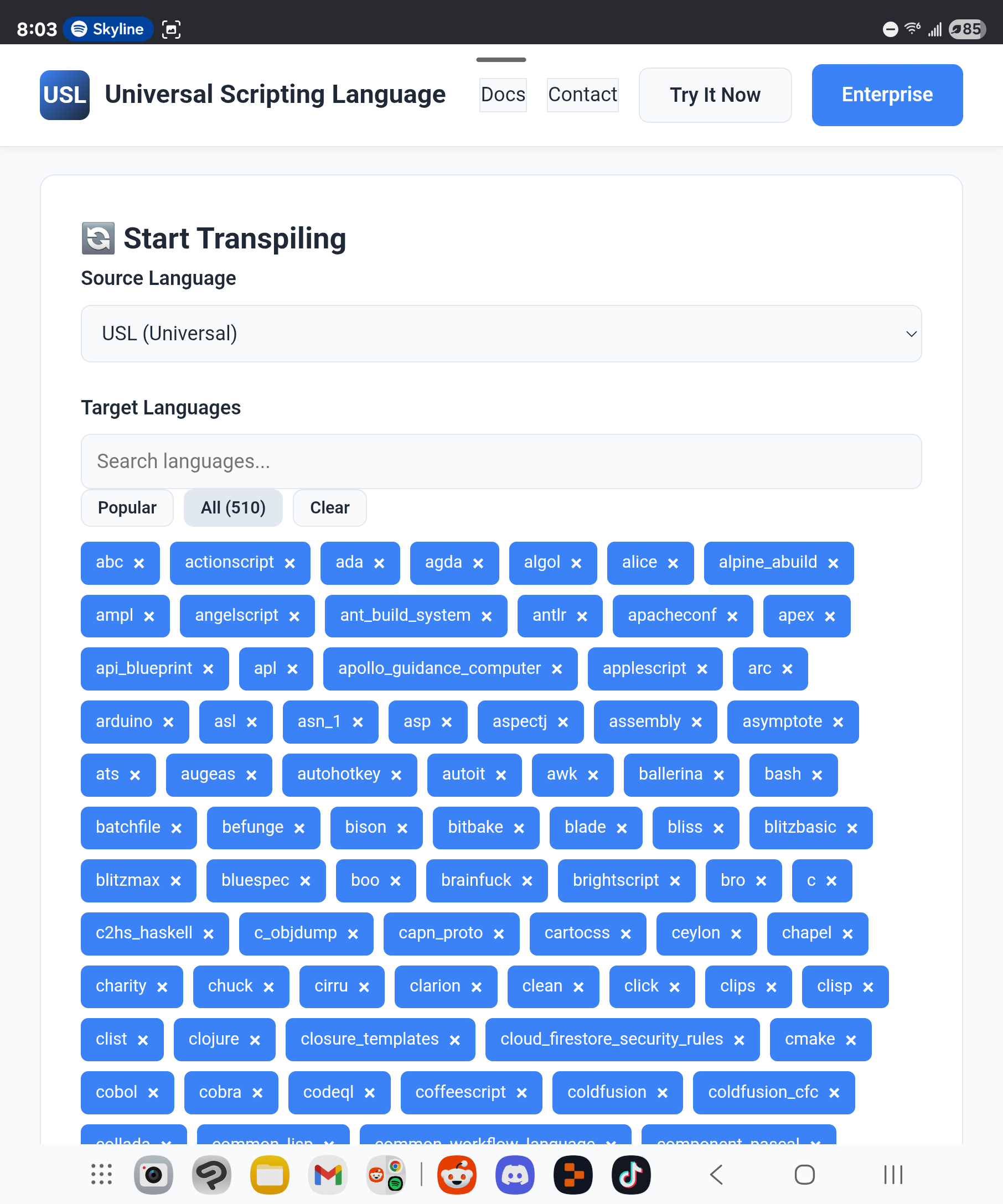 Média USL Transpiler - Convert between 500+ programming languages 7