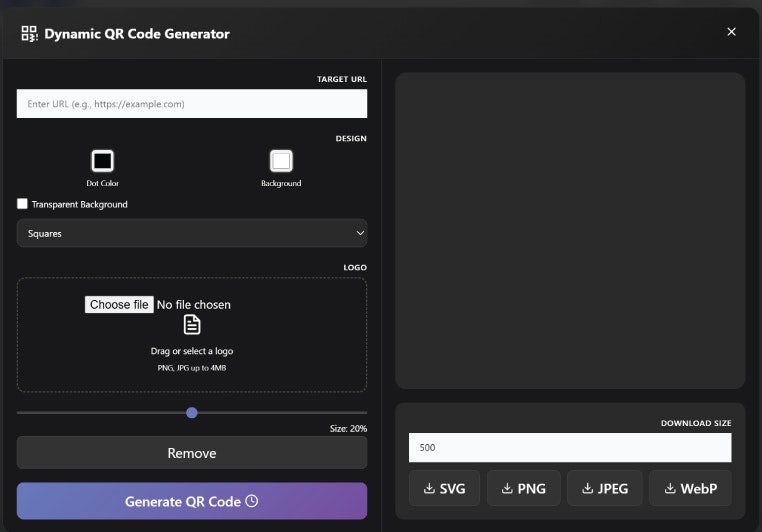 Média Free Dynamic QR Code Generator - Generate customizable QR codes with detailed scan tracking 1
