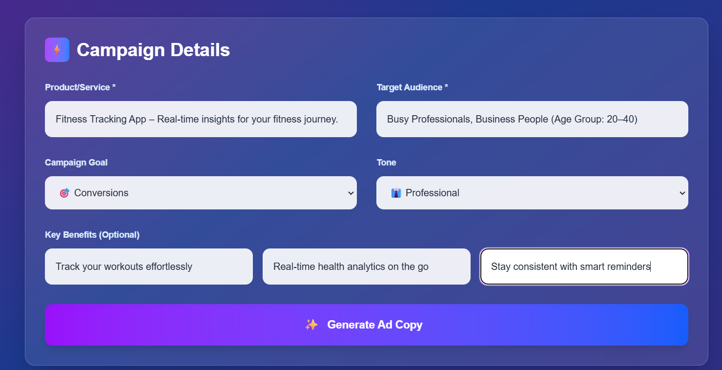 AI Facebook Ad Copy Generator media 2