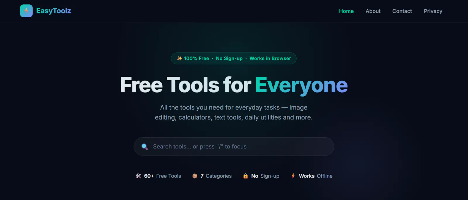 EasyToolz Free Online Tools for Everyone screenshot 1