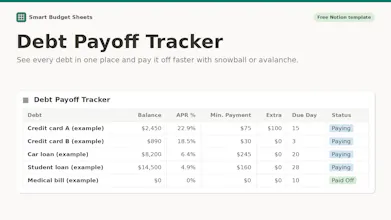Smart Budget Sheets gallery image