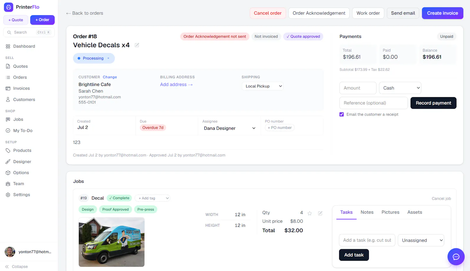 PrinterFlo screenshot 2
