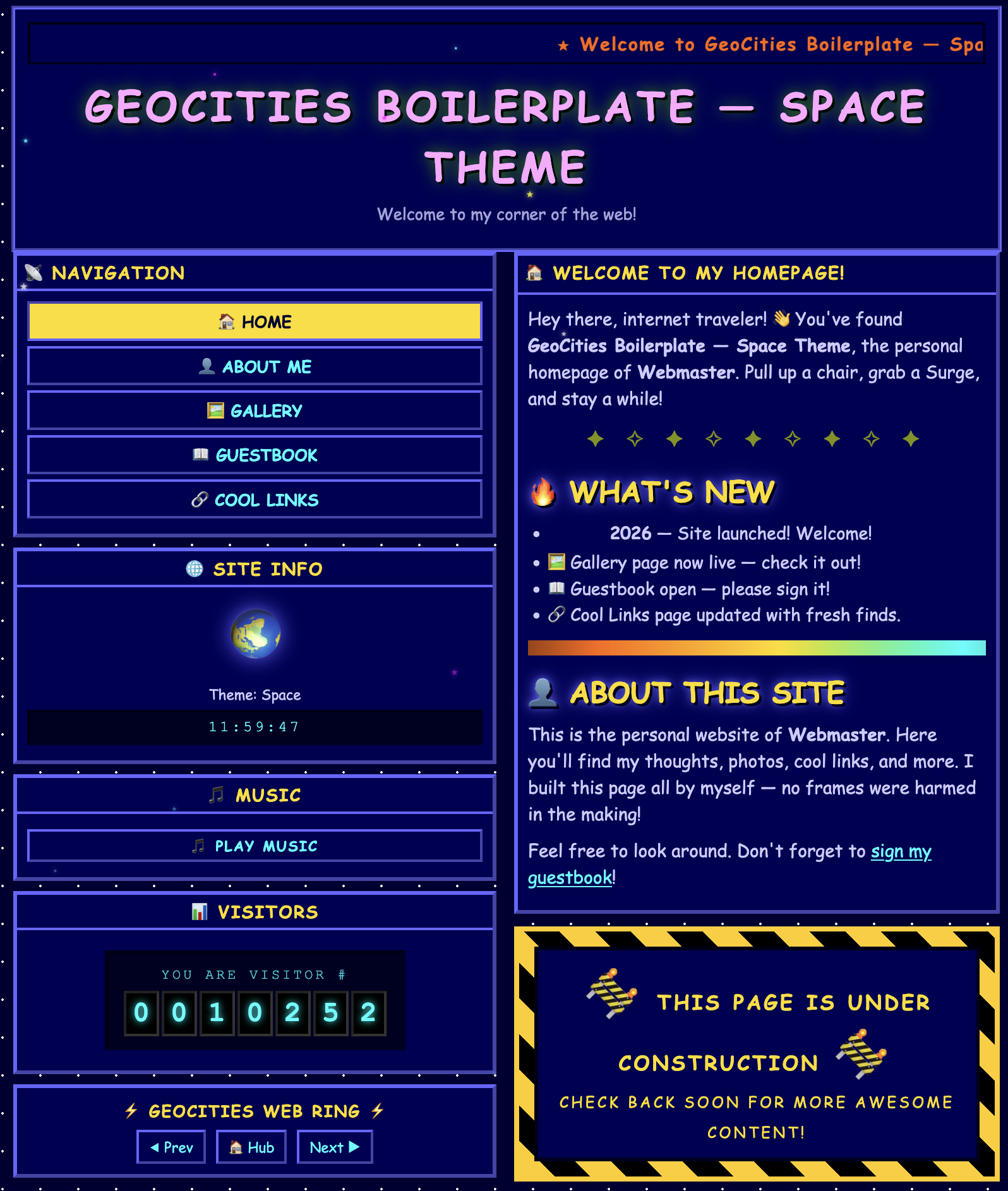 Geocities Boilerplate gallery image