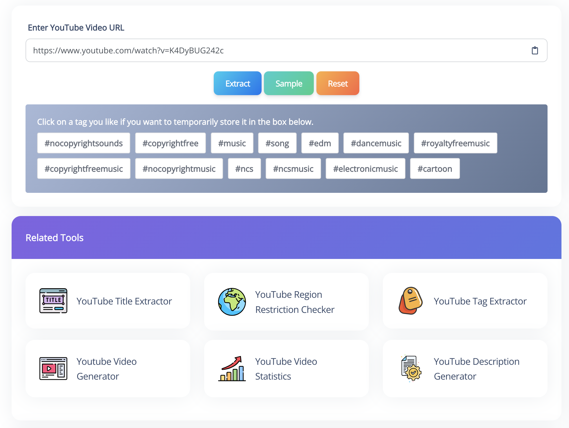 YouTube Tag Extractor gallery image