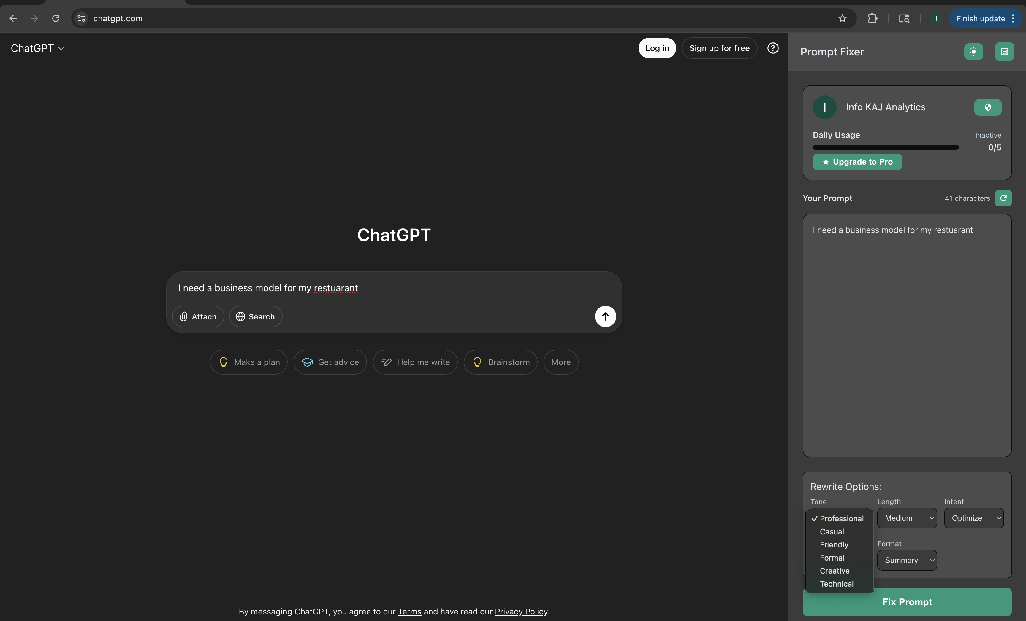 Media FREPTER FIXER - Khắc phục lời nhắc Chatgpt của bạn ngay lập tức và cung cấp ghi điểm 7